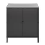 Armoire de jardin Bolognano Noir - Métal - 80 x 92 x 50 cm