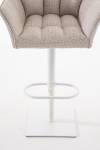 Tabouret de bar Damaso Beige - Blanc