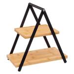 Etagere 2 Ebenen Braun - Bambus - 16 x 30 x 28 cm