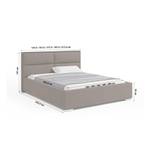 Doppelbett Polsterbett Cali Braun - Breite: 137 cm