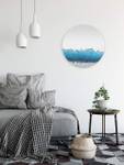 Wandspiegel Graceful Waves Blau - Glas - 60 x 60 x 2 cm
