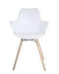 Lot de 2 Fauteuils MOTI Blanc - Matière plastique - Bois/Imitation - 59 x 82 x 47 cm