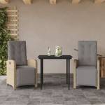 Bistro-Set-k113 ( 3-tlg ) Beige - Massivholz - Höhe: 1 cm