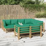 Salon de jardin 3028491-25 (lot de 10) Marron - Vert