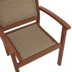 Gartensessel VARADERO stapelbar Braun - Polyrattan - Massivholz - Holzart/Dekor - 59 x 88 x 54 cm