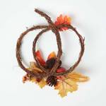 Herbst-Deko aus Zweigen in K眉rbisform