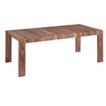 Table à manger extensible en bois Marron - Bois/Imitation - En partie en bois massif - 160 x 76 x 100 cm