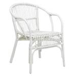 Fauteuil en rotin laqué blanc Blanc - Rotin - 56 x 79 x 63 cm