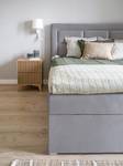 Box Spring Lit Rumbio Gris - Largeur : 180 cm