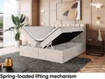 Boxspringbett Noah Beige - 200 x 214 cm - H4