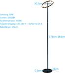 LED Stehlampe Deckenfluter Schwarz - Metall - 31 x 184 x 31 cm