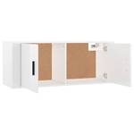 TV-Schrank 2er Set D257 Weiß - Holz teilmassiv - 35 x 40 x 100 cm