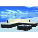 Garten-Lounge-Set (6-teilig) 3003868 Schwarz - Polyrattan - 74 x 31 x 74 cm