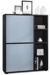 Highboard Cuba Schwarz - Pastellblau