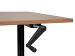 Table à hauteur ajustable DESTIN IV Noir - Chêne foncé - Largeur : 120 cm