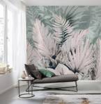 Fototapete Palmiers Tropicaux 611193 Pink - Naturfaser - Textil - 250 x 250 x 250 cm