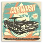 Wash Car Wandbilder Vintage Schild
