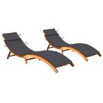 Chaise longue (lot de 2) 3012867-3 Anthracite