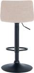 Tabouret de bar Branford Lot de 2 Crème - Textile