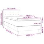 Boxspringbett 3017288-26 Dunkelgrau - 100 x 203 cm