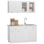 Küchenschrank-Set Weiß - Holzwerkstoff - Metall - 80 x 82 x 80 cm