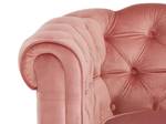 Canapé CHESTERFIELD Rose clair - Profondeur : 205 cm