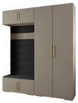 Garderobe Inova 3 Z18 Schwarz - Gold - Grau - Gold