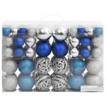 Weihnachtskugel (100er Set) 295555 Blau - Silber