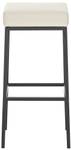 Tabouret de bar Montreal 80 Lot de 2 Blanc crème - Noir