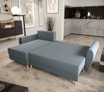 Ecksofa PALER+ Blau - 233 x 94 x 140 cm - Ecke davorstehend links