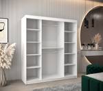 ARMOIRE À PORTES COULISSANTES FLUTES Largeur : 180 cm - Argenté