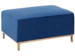 Pouf ottoman OSLO Bleu - Bleu foncé - Textile