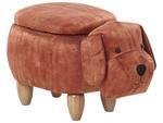 Pouf animal DOGGY Marron - Chêne clair - Marron sable