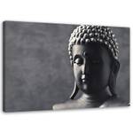 Leinwandbild Buddha Zen Spa Orient Grau 100 x 70 cm