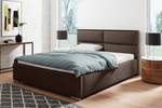 Doppelbett Polsterbett Cali Braun - Breite: 137 cm