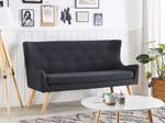 2-Sitzer Sofa SKIBBY Schwarz - Eiche Hell