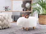 Pouf animal LAMB Chêne clair - Blanc