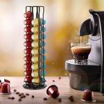 Nespresso Kapselhalter für 40 Kapseln Schwarz - Metall - 12 x 37 x 12 cm