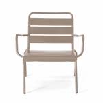 2er-Set Relaxsessel mit Hocker Palavas Taupe