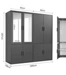 Kleiderschrank Der Grenzenlose II Anthrazit - Breite: 180 cm