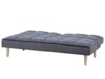 3-Sitzer Sofa SILJAN Dunkelgrau - Grau - Eiche Hell