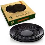 2er Set gusseisen Dessertteller Ø15cm Schwarz - Metall - 16 x 4 x 16 cm