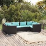 Garten-Lounge-Set (6-teilig) 3013633-19 Schwarz - Blau