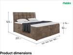 Boxspringbett Drago Braun - Breite: 140 cm - H3