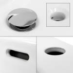 Waschbecken Eckigform 415x360x130mm Weiß Keramik