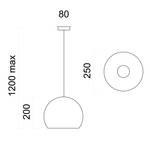 Pendelleuchte Focus Rot - Durchmesser Lampenschirm: 25 cm