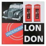 Leinwandbilder London Collage Red