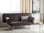 3-Sitzer Sofa BRISTOL Braun - Dunkelbraun - Silber - Tiefe: 93 cm