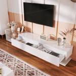 Buffet TV Cronus Ⅱ Marron - Blanc brillant - Blanc