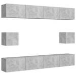 TV-Schrank 6er Set D127 Grau - Holzwerkstoff - 30 x 30 x 100 cm